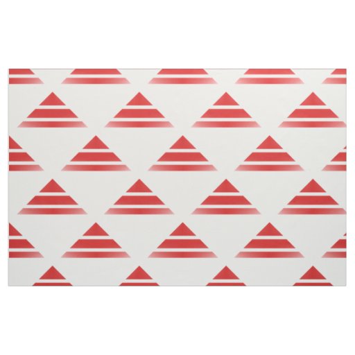Red White Geo Triangle Pattern Fabric