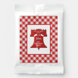 Red & White Gingham Liberty Bell Let Freedom Ring Lemonade Drink Mix