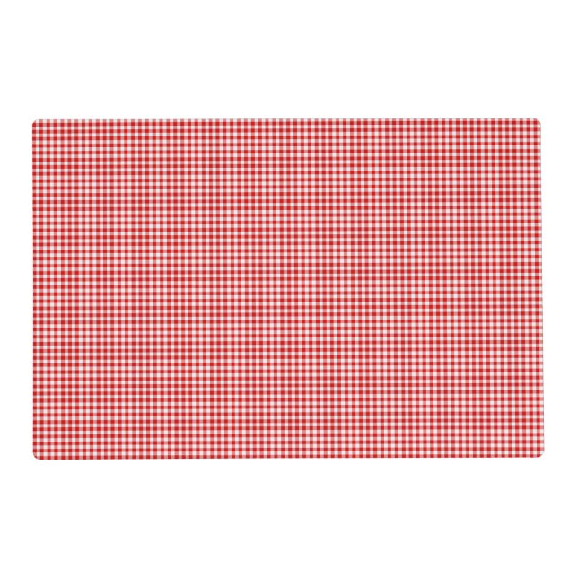 Red-White Gingham-PAPER PLACE MAT (Front)