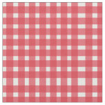 Red White Gingham Pattern  Fabric
