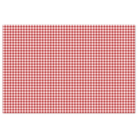 Red & White Gingham Pattern Tissue Paper