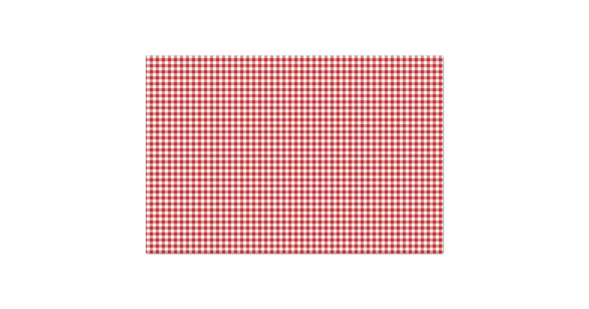 Red & White Gingham Pattern Tissue Paper Zazzle
