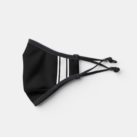 red white girls boys basketball w varsity stripes premium face mask (Left)