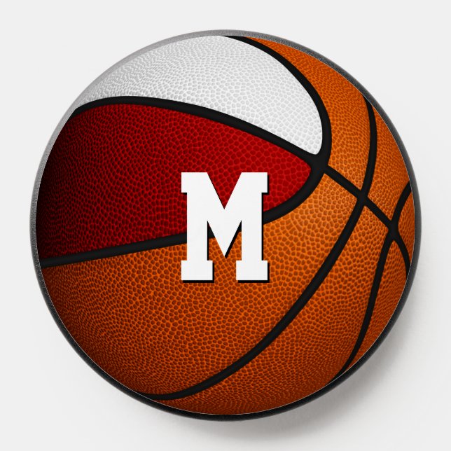 red white girls boys varsity letter basketball PopSocket (Popsocket)