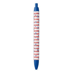 Red White Glitter Blue Stars Stripes Pen