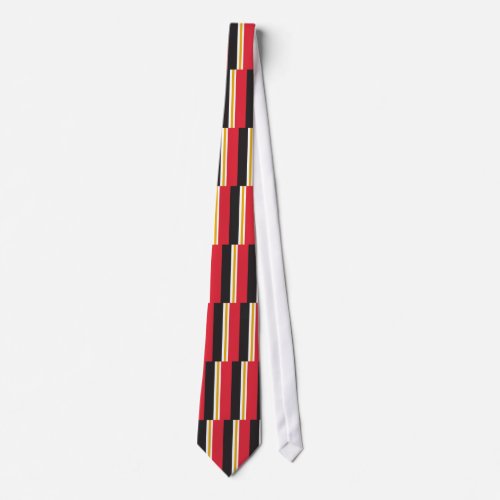 Red White Gold & Black Stacks Tie