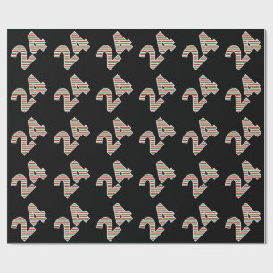 Red, White, Green "24" 24th Event on Christmas Day Wrapping Paper