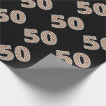 [ Thumbnail: Red, White, Green "50" 50th Event On Christmas Day Wrapping Paper ]