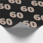 [ Thumbnail: Red, White, Green "60" 60th Event On Christmas Day Wrapping Paper ]