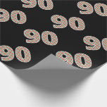 [ Thumbnail: Red, White, Green "90" 90th Event On Christmas Day Wrapping Paper ]