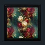 Red White Green Flowers Gift Box<br><div class="desc">Red White Green Flowers</div>