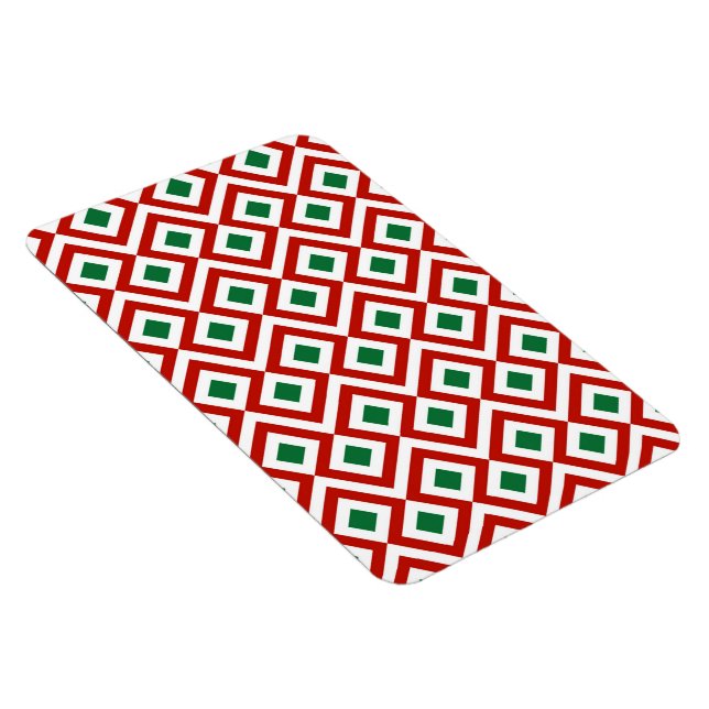 Red, White, Green Meander Magnet (Right Side)