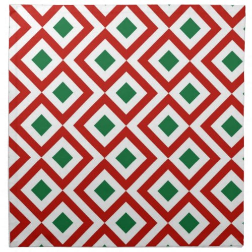 Red White Green Meander Napkin