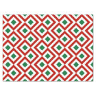 Red, White, Green Meander Tissue Paper