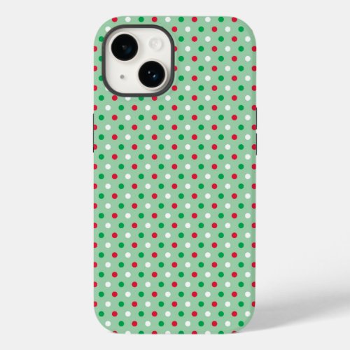 Red White  Green Polka Dots Phone Case