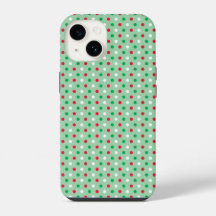 Red, White & Green Polka Dots Phone Case