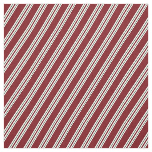 Red White Green Stripes Fabric
