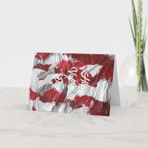RedWhite Hand Painted Abstract Note Card