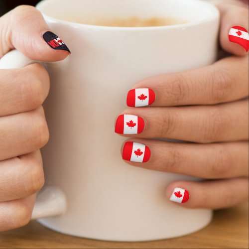 Red  White  Happy Canada Day Nail Stickers