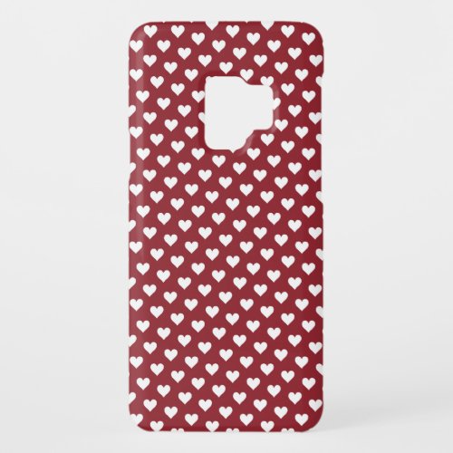 Red  White Heart Pattern Samsung Galaxy S3 Case