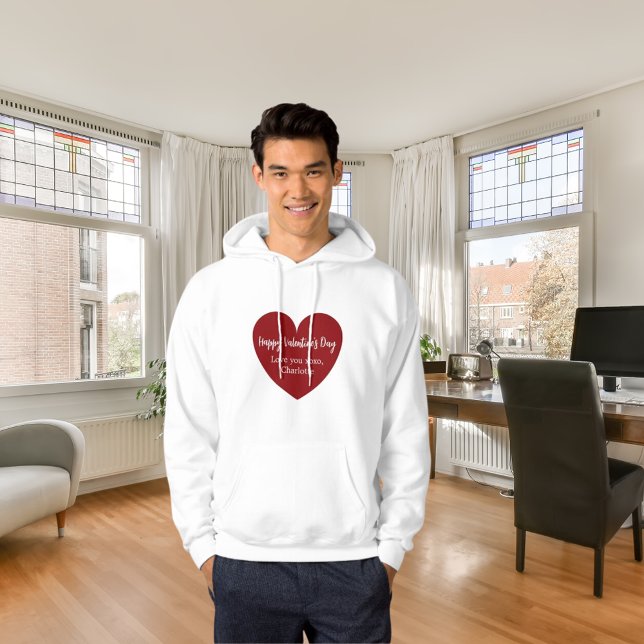 Red white heart Valentine's Day Hoodie (Creator Uploaded)
