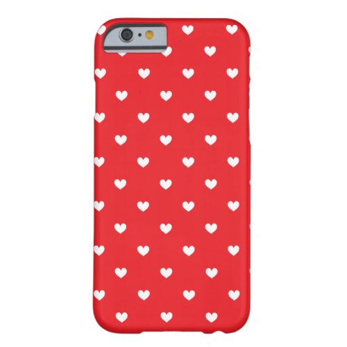 Red  White Hearts Pattern iPhone 6 case