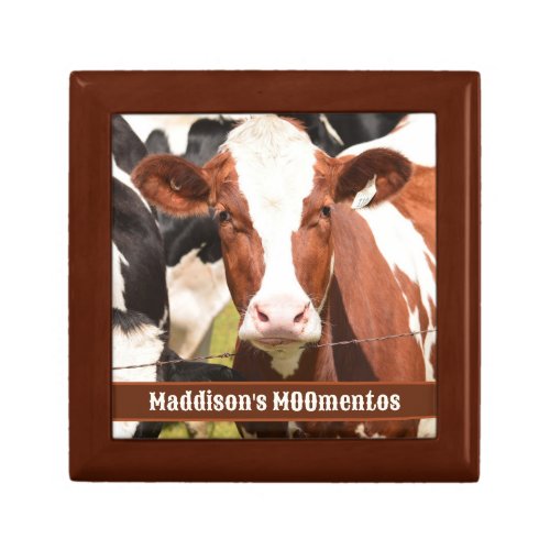Red White Holstein Cow MOOmentos Gift Box