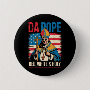 Red White Holy Da Pope From America Chicago Pope L Button