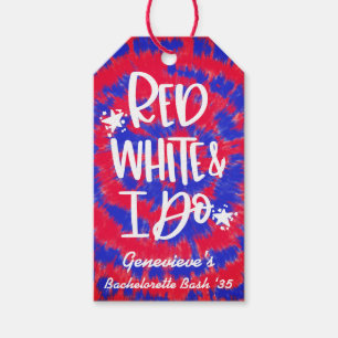 Red White I Do 4th July Bachelorette Party Gift Tags