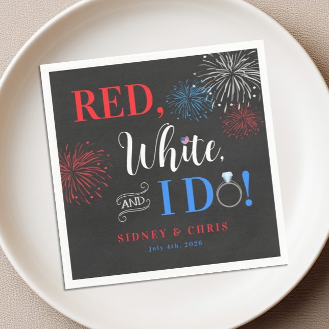 Red White & I Do 4th of July Napkins (Creator Uploaded)