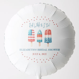 Red, White & I Do Patriotic Popsicle Bridal Shower Balloon