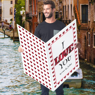 Red & White I Love You Photo Heart Valentines Day Card