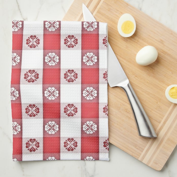 Red White Italian Table Cloth Kitchen Towel