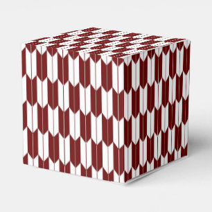 Red & White Japanese Yagasuri Pattern Favor Box