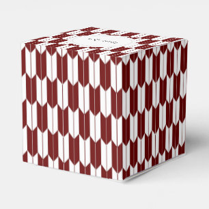 Red & White Japanese Yagasuri Thank You Favor Box