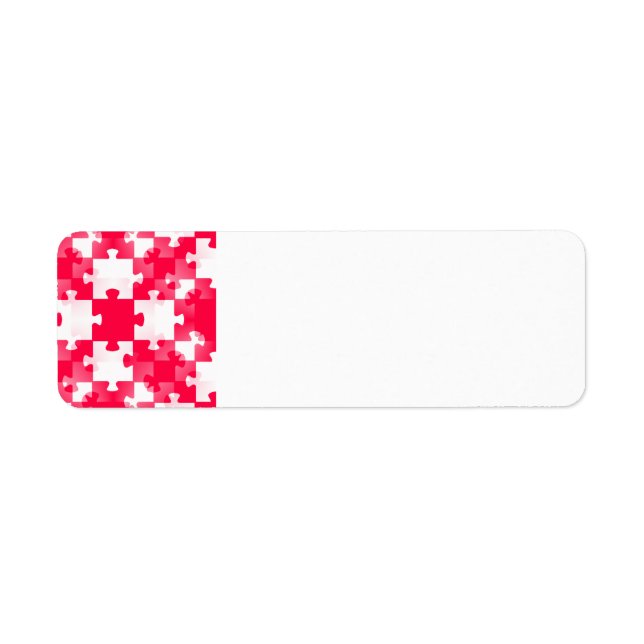 RED white jigsaw puzzle backgrounds wallpapers tem Label (Front)