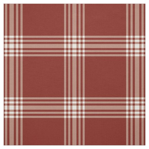 Red & White Large Plaid Fabric