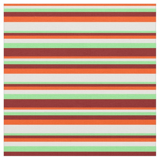 Red, White, Light Green, and Maroon Pattern Fabric