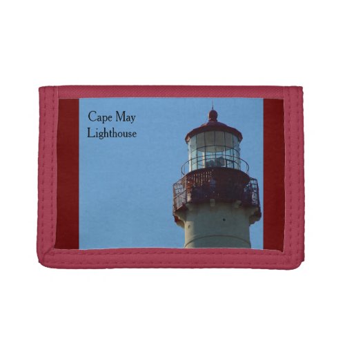Red White Lighthouse Cape May NJ Trifold Wallet