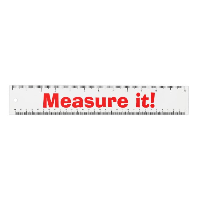 Red White Measure It Ruler (Front)