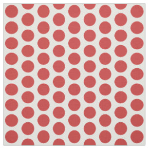 Red White Mini Polka Dots Fabric