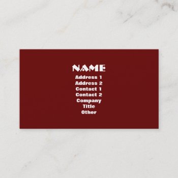 Red & White Modern Monogram Business Card by Joyful_Expressions at Zazzle