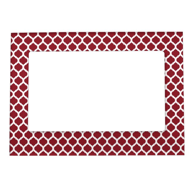 Red & White Moroccan Magnet Picture Frame (Front)