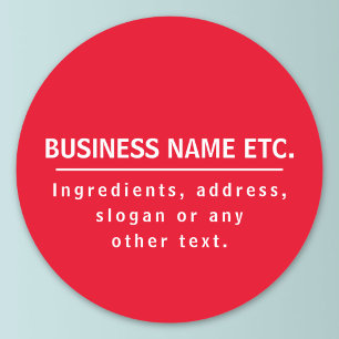 Red & White Multi-Purpose Classic Round Sticker