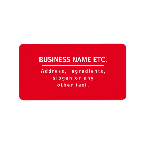 Red  White Multi_Purpose Label