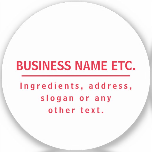 Red & White Multi-Purpose Sticker (Front)