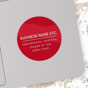 Red & White Multi-Purpose Sticker