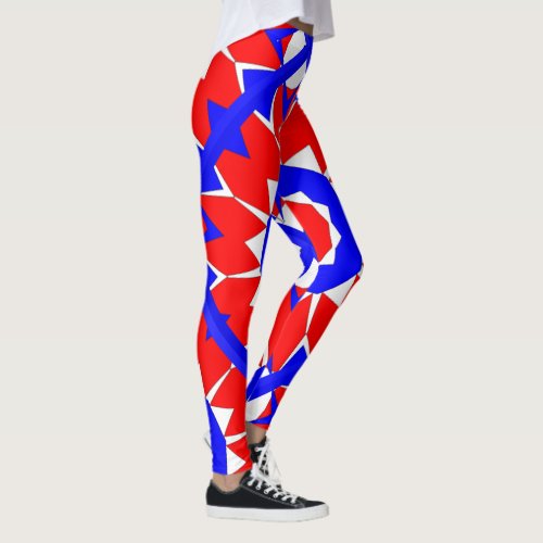 Red White N Blue Leggings