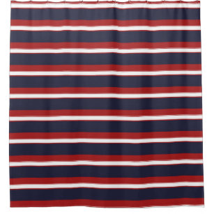 Celebrate Americana Together Stars Stripes Red White Blue Shower Curtain 70x70 