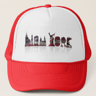 Red/White New York Trucker Hat